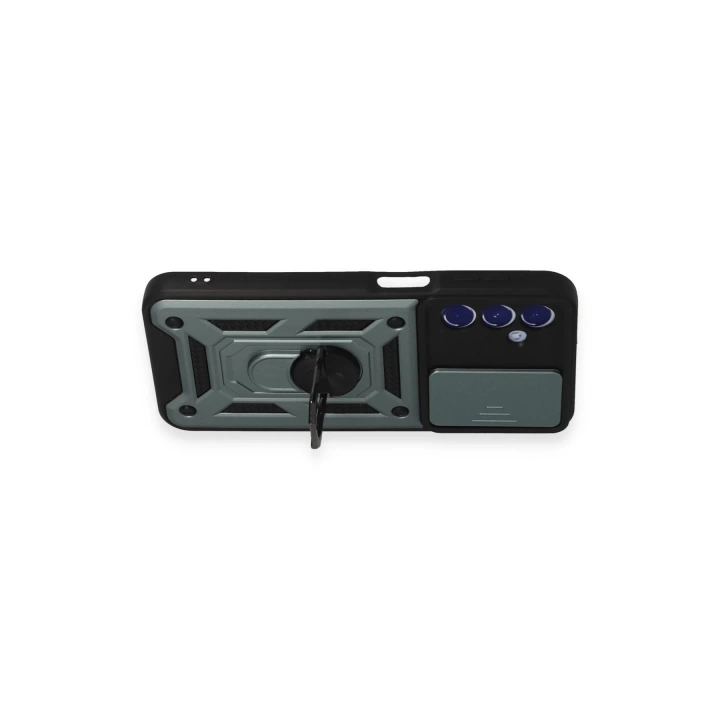 BFS  Samsung Galaxy M34 5G Kılıf Pars Lens Yüzüklü Silikon - Yeşil