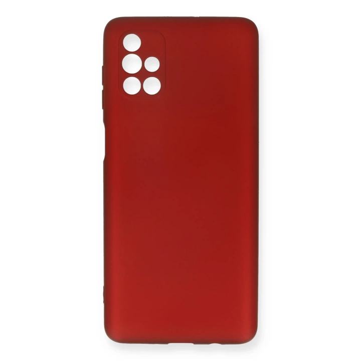 BFS  Samsung Galaxy M51 Kılıf First Silikon - Bordo