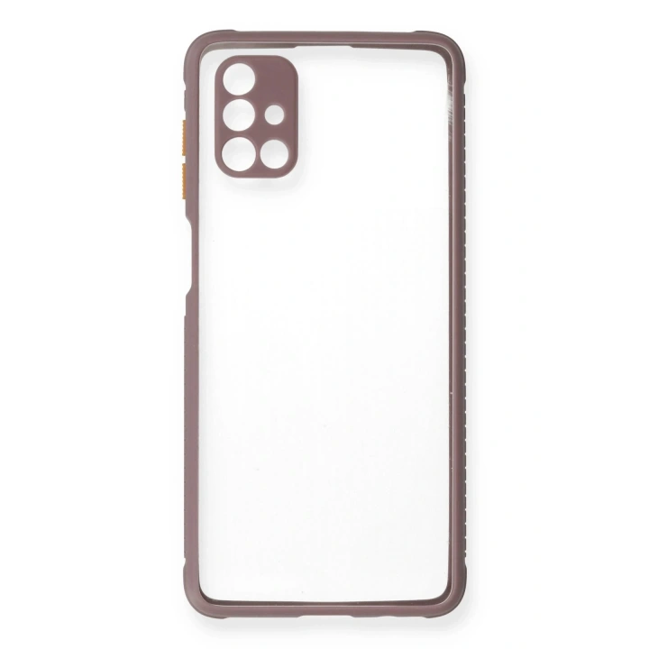 BFS Samsung Galaxy M51 Kılıf Miami Şeffaf Silikon - Açık Mor