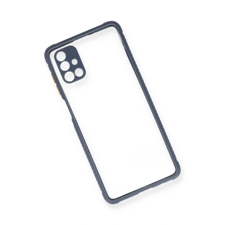 BFS  Samsung Galaxy M51 Kılıf Miami Şeffaf Silikon - Gri