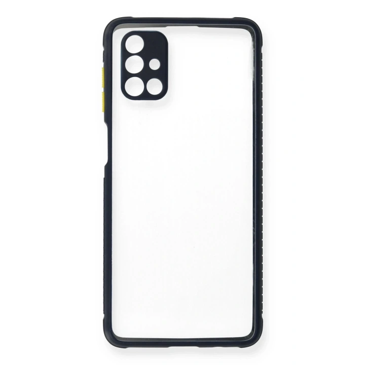 BFS Samsung Galaxy M51 Kılıf Miami Şeffaf Silikon - Lacivert