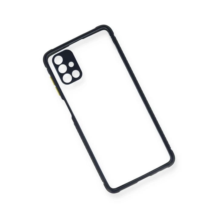 BFS  Samsung Galaxy M51 Kılıf Miami Şeffaf Silikon - Lacivert