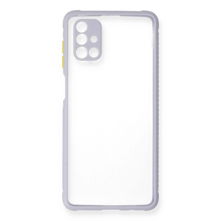 BFS  Samsung Galaxy M51 Kılıf Miami Şeffaf Silikon - Lila