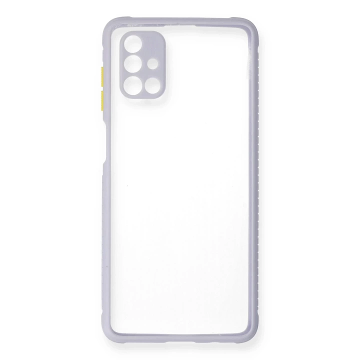 BFS  Samsung Galaxy M51 Kılıf Miami Şeffaf Silikon - Lila