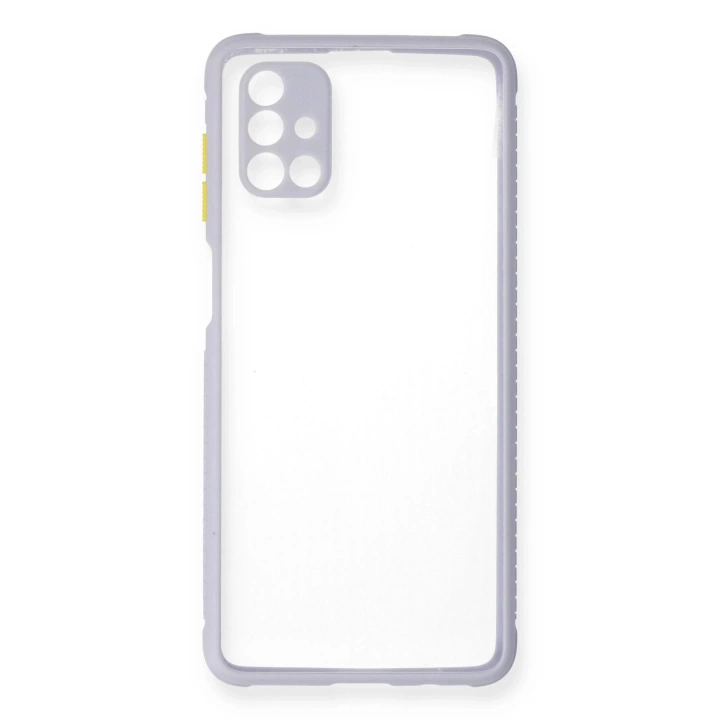 BFS Samsung Galaxy M51 Kılıf Miami Şeffaf Silikon - Lila