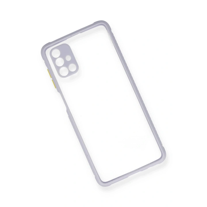 BFS  Samsung Galaxy M51 Kılıf Miami Şeffaf Silikon - Lila