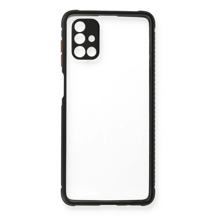 BFS  Samsung Galaxy M51 Kılıf Miami Şeffaf Silikon - Siyah