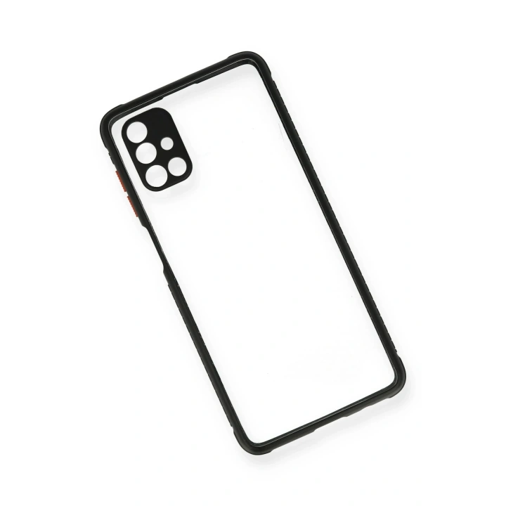 BFS  Samsung Galaxy M51 Kılıf Miami Şeffaf Silikon - Siyah