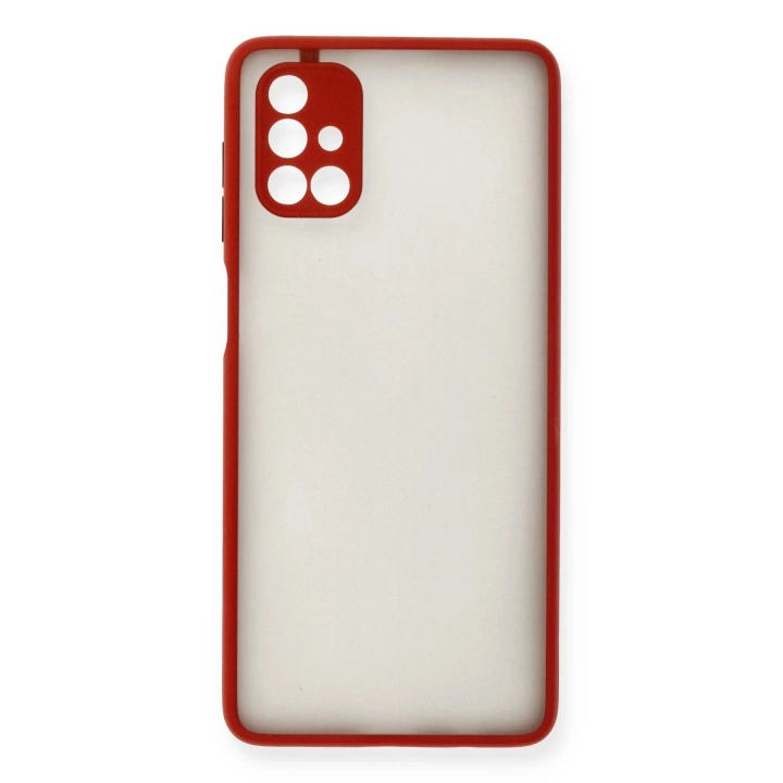 BFS  Samsung Galaxy M51 Kılıf Montreal Silikon Kapak - Kırmızı