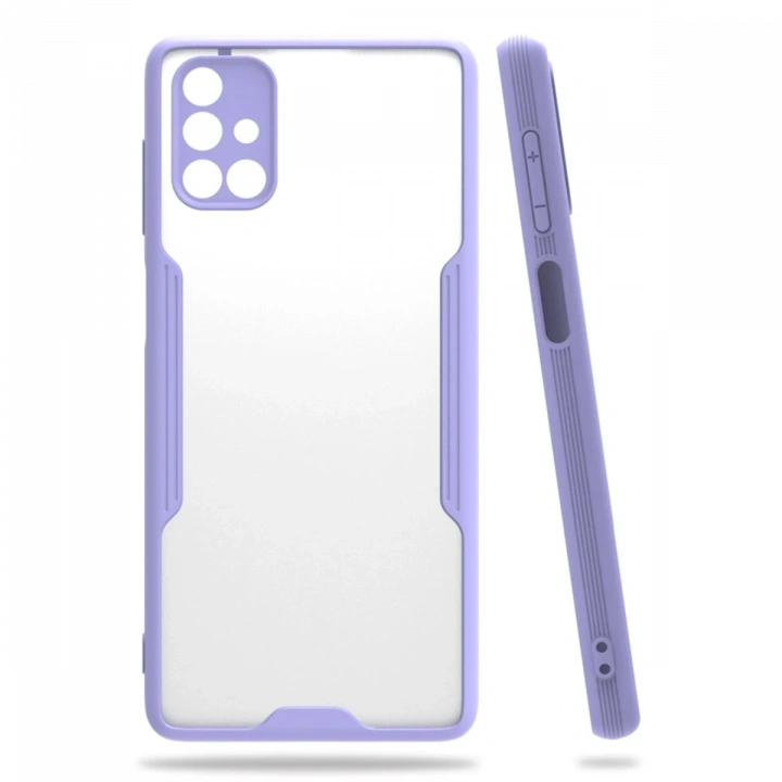 BFS  Samsung Galaxy M51 Kılıf Platin Silikon - Lila