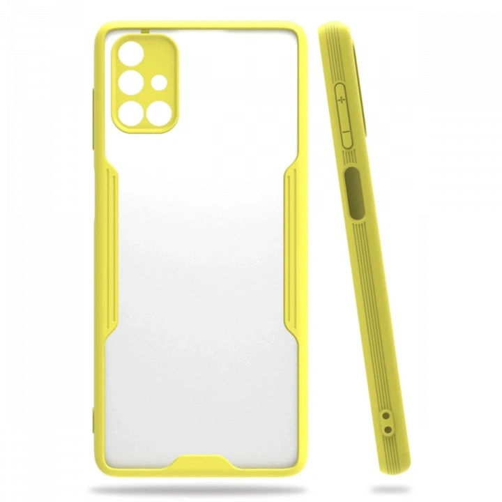 BFS  Samsung Galaxy M51 Kılıf Platin Silikon - Sarı