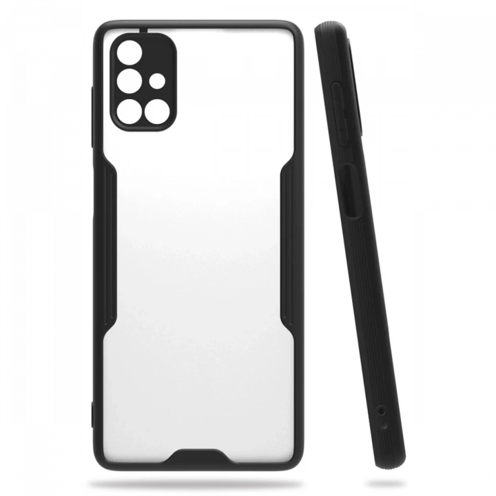 BFS  Samsung Galaxy M51 Kılıf Platin Silikon - Siyah