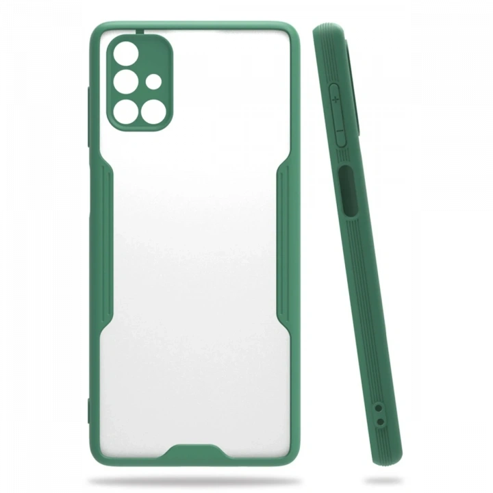BFS  Samsung Galaxy M51 Kılıf Platin Silikon - Yeşil