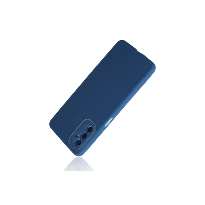 BFS  Samsung Galaxy M52 5G Kılıf Glass Kapak - Mavi