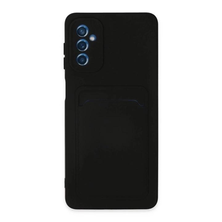 BFS Samsung Galaxy M52 5G Kılıf Kelvin Kartvizitli Silikon - Siyah