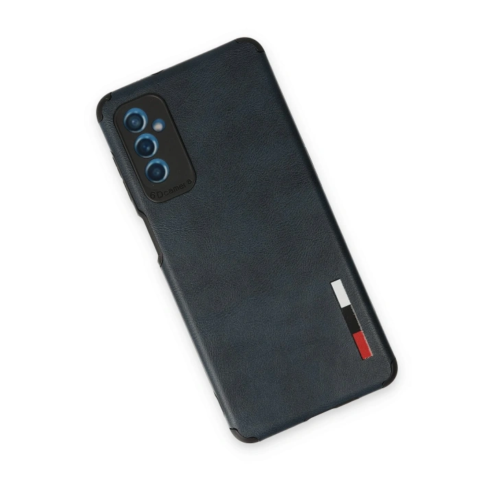 BFS  Samsung Galaxy M52 5G Kılıf Loop Deri Silikon - Lacivert