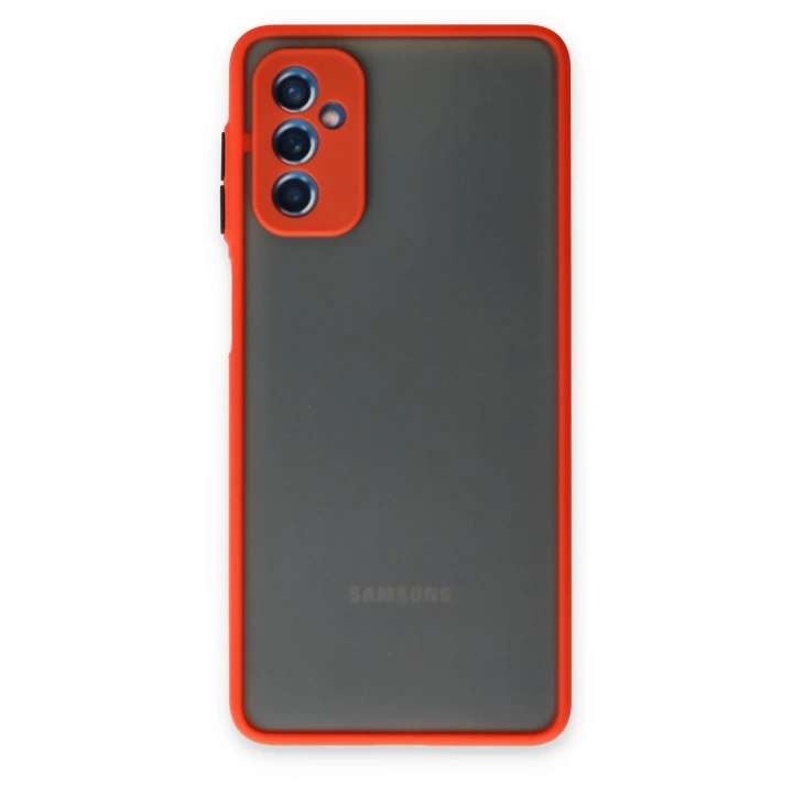 BFS  Samsung Galaxy M52 5G Kılıf Montreal Silikon Kapak - Kırmızı