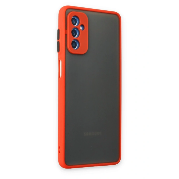 BFS  Samsung Galaxy M52 5G Kılıf Montreal Silikon Kapak - Kırmızı