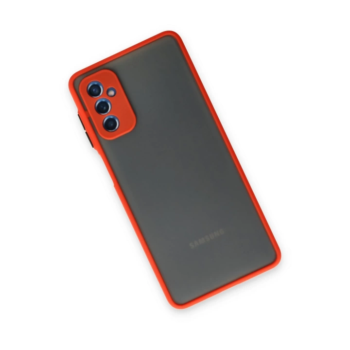BFS  Samsung Galaxy M52 5G Kılıf Montreal Silikon Kapak - Kırmızı
