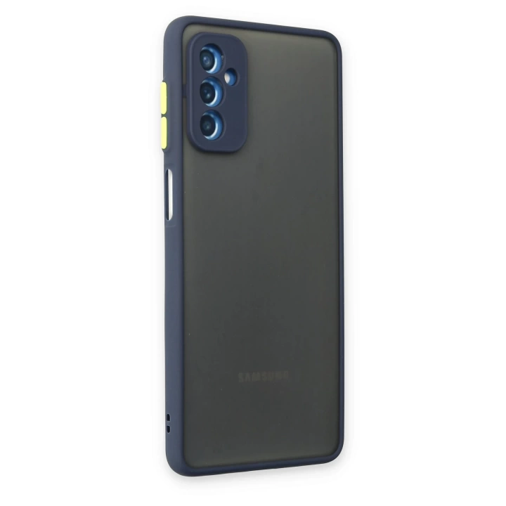 BFS  Samsung Galaxy M52 5G Kılıf Montreal Silikon Kapak - Lacivert