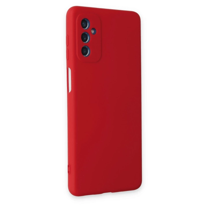 BFS  Samsung Galaxy M52 5G Kılıf Nano içi Kadife Silikon - Kırmızı