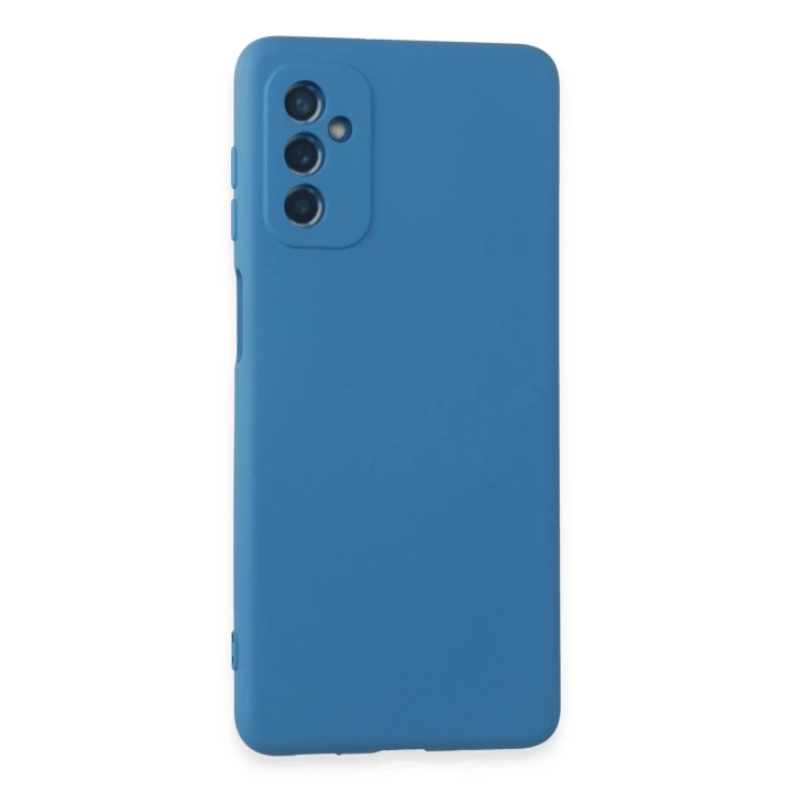BFS  Samsung Galaxy M52 5G Kılıf Nano içi Kadife Silikon - Mavi