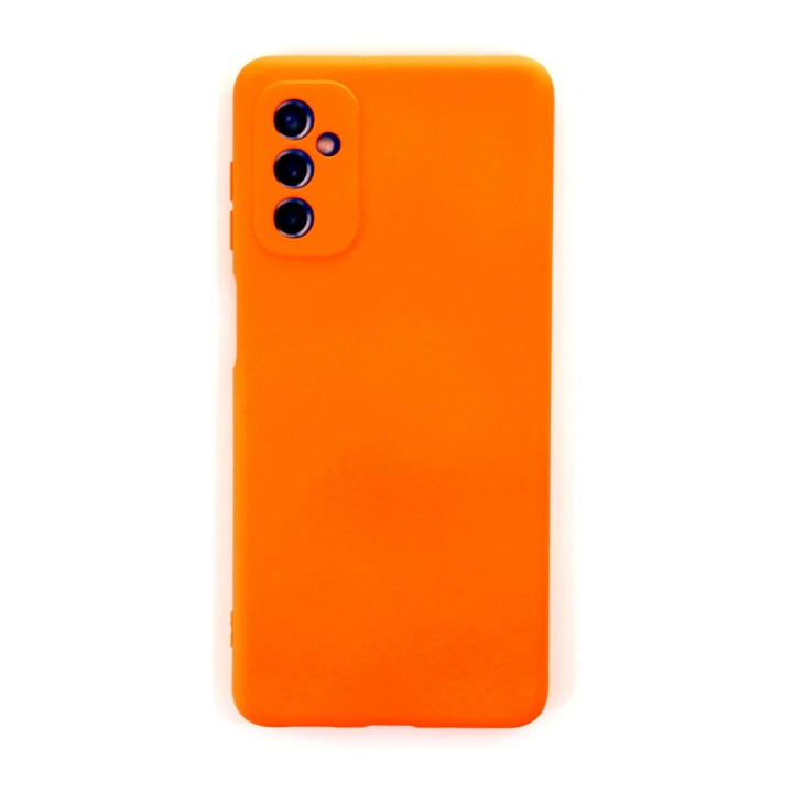 BFS  Samsung Galaxy M52 5G Kılıf Nano içi Kadife Silikon - Turuncu