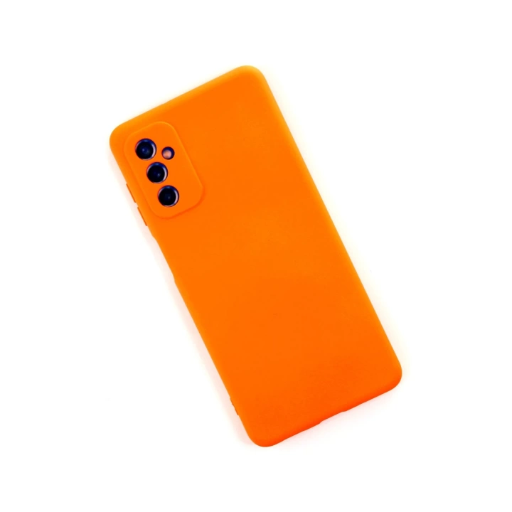 BFS  Samsung Galaxy M52 5G Kılıf Nano içi Kadife Silikon - Turuncu