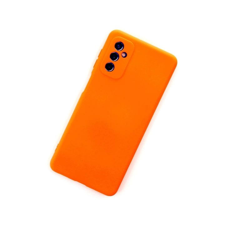 BFS  Samsung Galaxy M52 5G Kılıf Nano içi Kadife Silikon - Turuncu