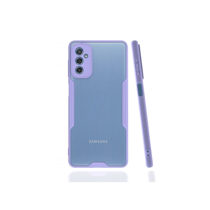 BFS  Samsung Galaxy M52 5G Kılıf Platin Silikon - Lila