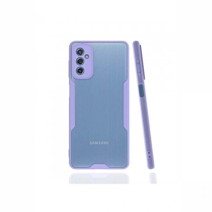 BFS  Samsung Galaxy M52 5G Kılıf Platin Silikon - Lila