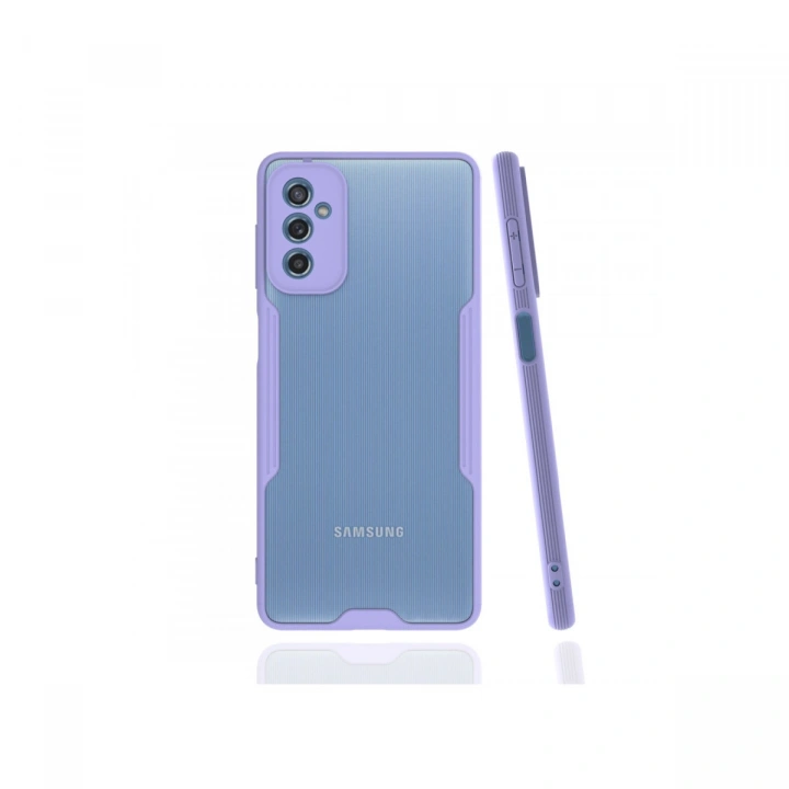 BFS  Samsung Galaxy M52 5G Kılıf Platin Silikon - Lila