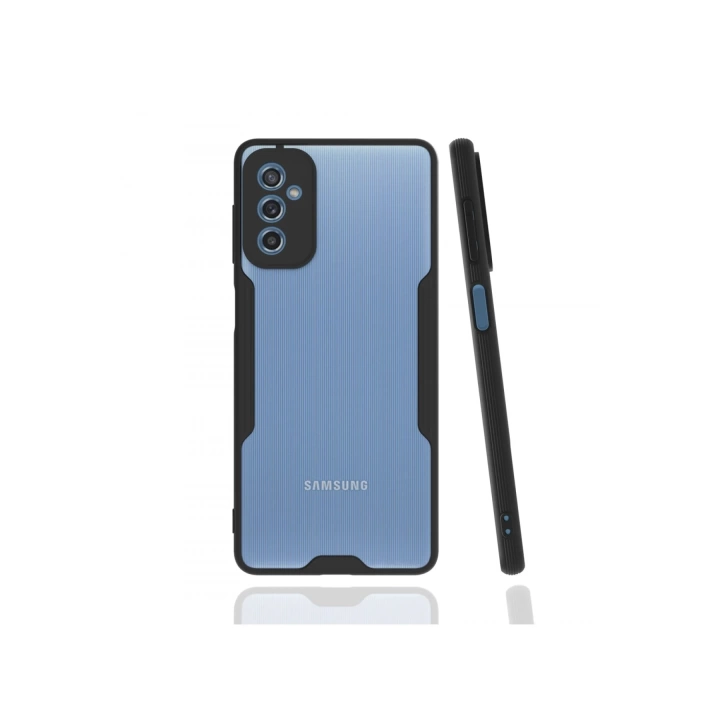 BFS  Samsung Galaxy M52 5G Kılıf Platin Silikon - Siyah