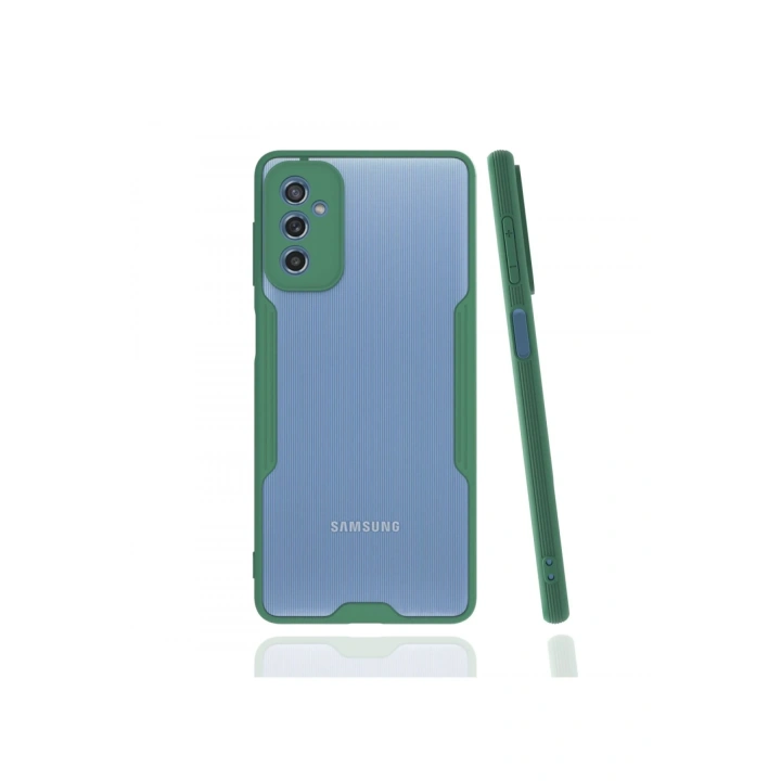 BFS  Samsung Galaxy M52 5G Kılıf Platin Silikon - Yeşil