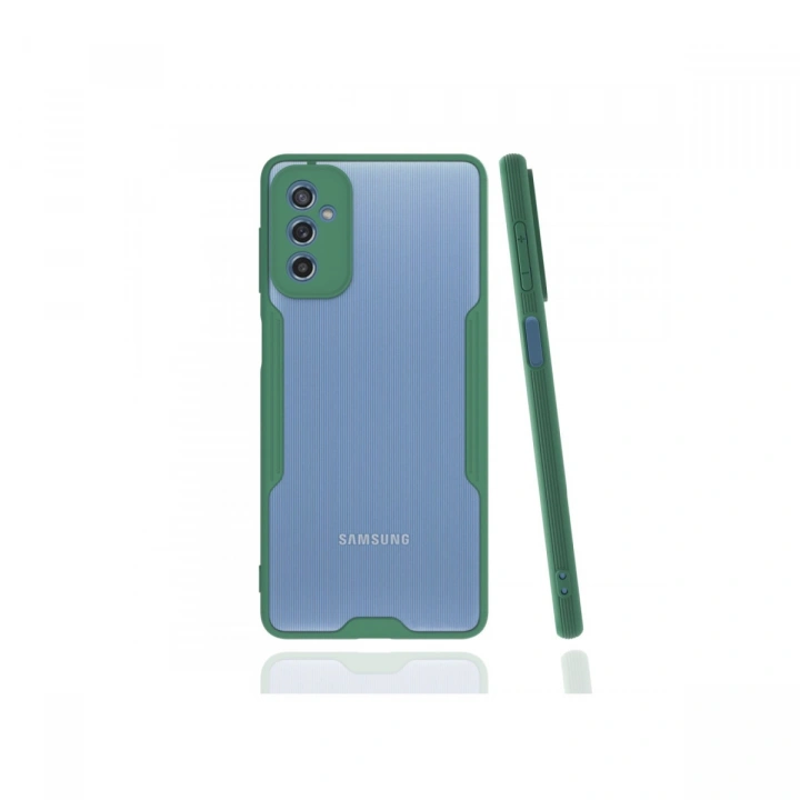 BFS  Samsung Galaxy M52 5G Kılıf Platin Silikon - Yeşil