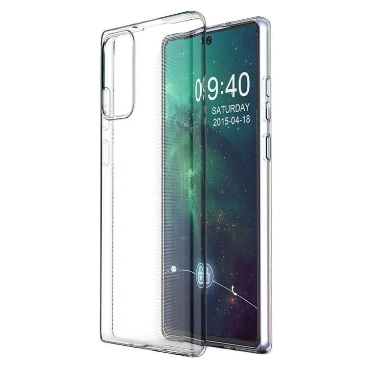 BFS  Samsung Galaxy Note 20 Kılıf Lüx Şeffaf Silikon