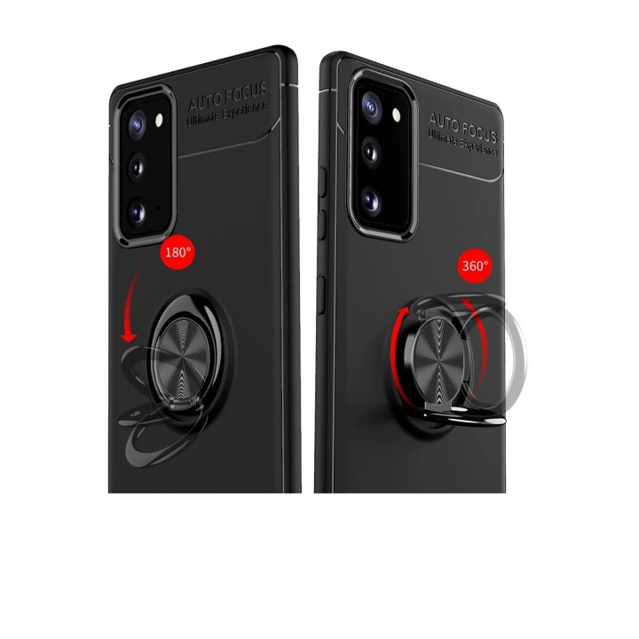 BFS  Samsung Galaxy Note 20 Kılıf Range Yüzüklü Silikon - Mavi