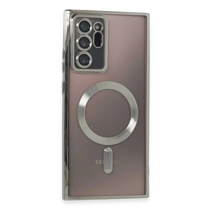 BFS  Samsung Galaxy Note 20 Ultra Kılıf Kross Magneticsafe Kapak - Gümüş