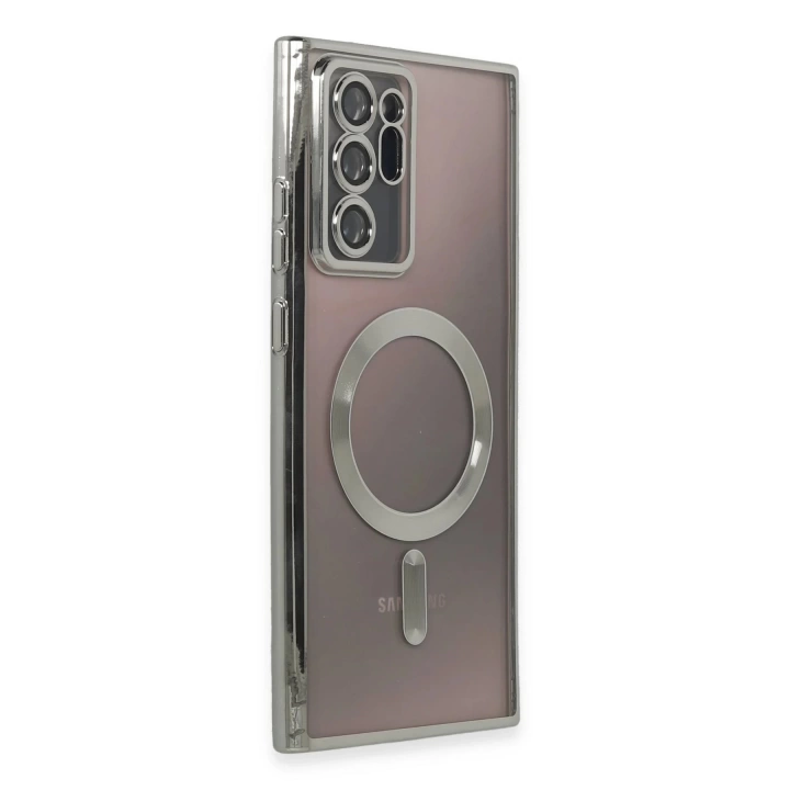 BFS  Samsung Galaxy Note 20 Ultra Kılıf Kross Magneticsafe Kapak - Gümüş