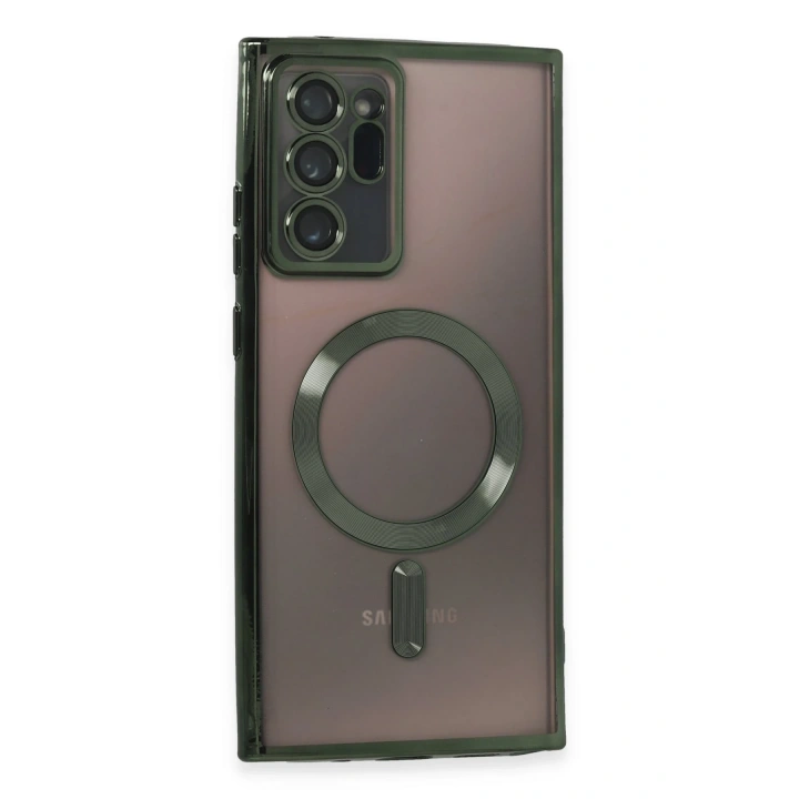 BFS  Samsung Galaxy Note 20 Ultra Kılıf Kross Magneticsafe Kapak - Koyu Yeşil
