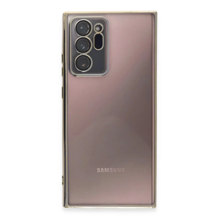 BFS  Samsung Galaxy Note 20 Ultra Kılıf Razer Lensli Silikon - Gold