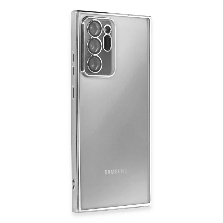 BFS  Samsung Galaxy Note 20 Ultra Kılıf Razer Lensli Silikon - Gümüş