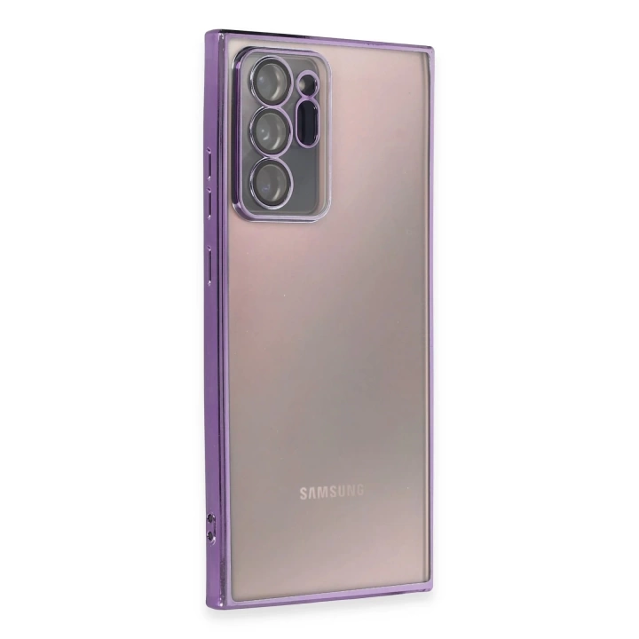 BFS  Samsung Galaxy Note 20 Ultra Kılıf Razer Lensli Silikon - Mor