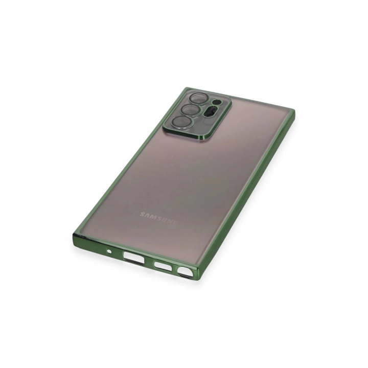BFS  Samsung Galaxy Note 20 Ultra Kılıf Razer Lensli Silikon - Yeşil