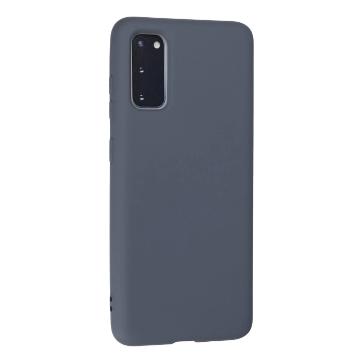 BFS  Samsung Galaxy S20 Kılıf Nano içi Kadife Silikon - Gri