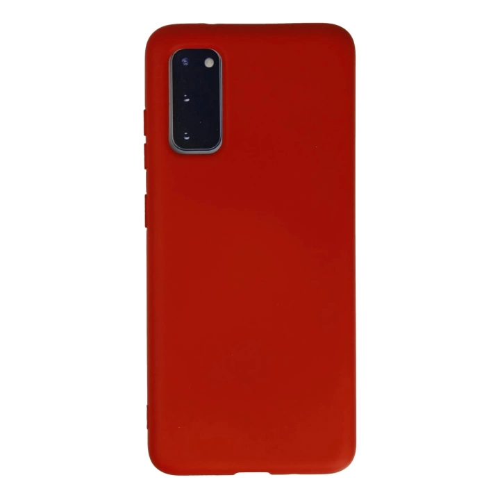 BFS  Samsung Galaxy S20 Kılıf Nano içi Kadife Silikon - Kırmızı