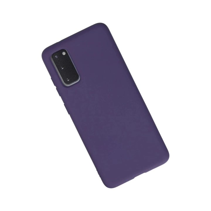 BFS  Samsung Galaxy S20 Kılıf Nano içi Kadife Silikon - Mor