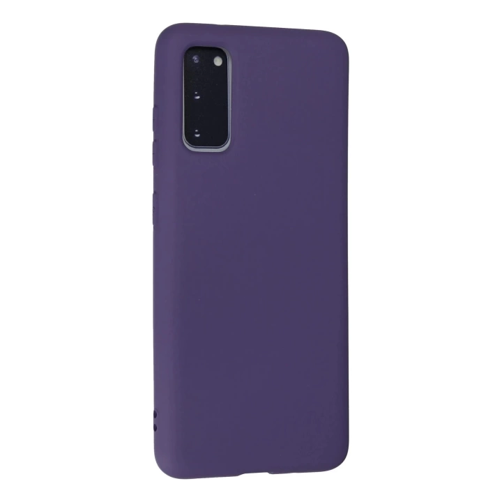 BFS  Samsung Galaxy S20 Kılıf Nano içi Kadife Silikon - Mor