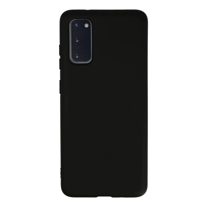 BFS  Samsung Galaxy S20 Kılıf Nano içi Kadife Silikon - Siyah
