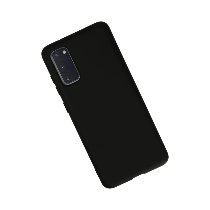 BFS  Samsung Galaxy S20 Kılıf Nano içi Kadife Silikon - Siyah